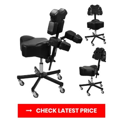 InkBed Patented Adjustable Ergonomic Tattoo Client Chair With Chest And Back Rest Support