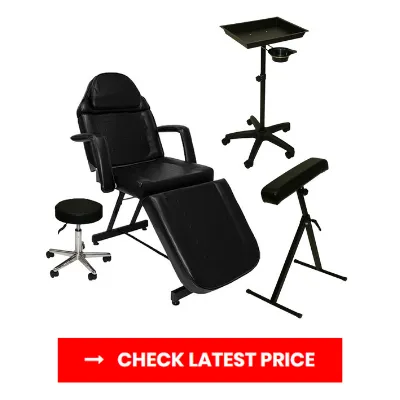 InkBed Stool Chair And Bed Package Including Bed, Artist Chair, Mobile Work Tray & Compact Arm Bar