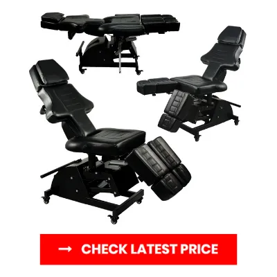 New Patented InkBed Electric Tattoo Client Bed And Chair With Built-In Power Strip USB And Free Removable Armrests
