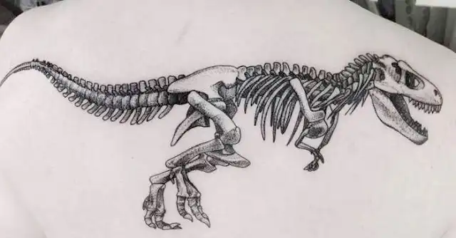 dinosaur skeleton tattoo